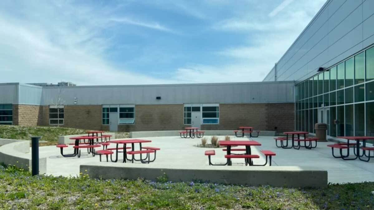 Secure Courtyard for Teacher and Student Use